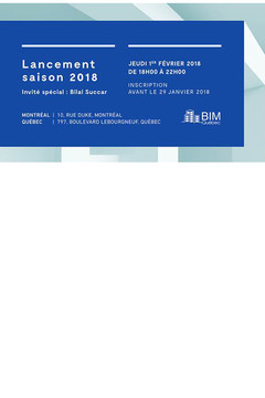 BIM Québec - Lancement saison 2018