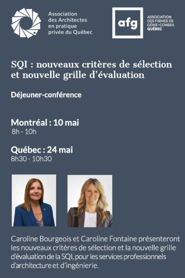 Conférence SQI : nouveaux critères de sélection et nouvelle grille d’évaluation (Québec)
