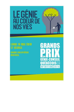 Grands prix du génie-conseil québécois 2018