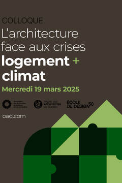 Colloque L’architecture face aux crises  : repenser le logement et le climat