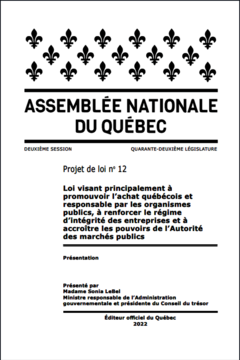 Le projet de loi 12 a été adopté