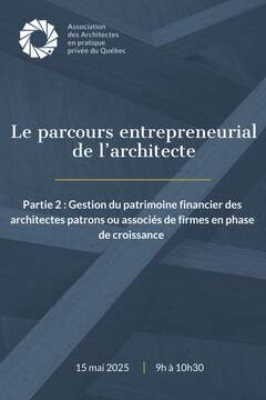 Le parcours entrepreneurial de l’architecte