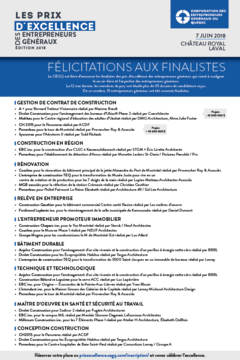 Prix d'excellence des entrepreneurs généraux