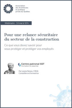 Pour une relance sécuritaire du secteur de la construction