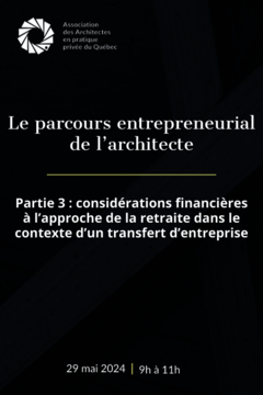 Le parcours entrepreneurial de l’architecte