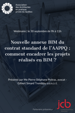 Nouvelle annexe BIM du contrat standard de l’AAPPQ : comment encadrer les projets réalisés en BIM ?