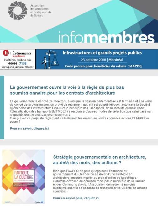 Nouvelles approches pour les contrats publics | Partenariat AMCQ | Stratégie Architecture | Etc.