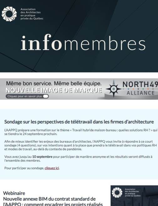 Annexe BIM contrat | Sondage télétravail | Cotisation | Nouveaux membres | etc.