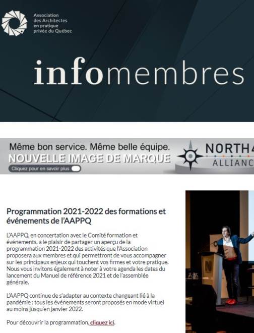 Programmation activités | Congé | Nouveau membre | Etc.