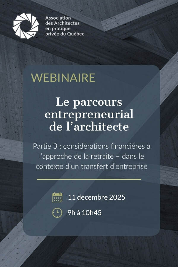Le parcours entrepreneurial de l&rsquo;architecte - Partie 3
