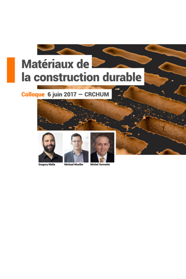 Colloque Matériaux de la construction durable