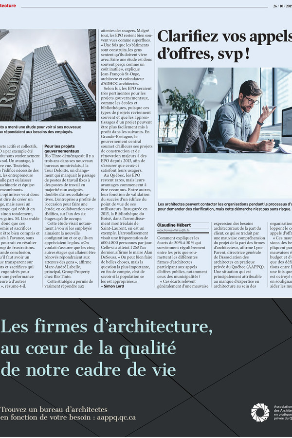 Dossier spécial Architecture dans Les Affaires