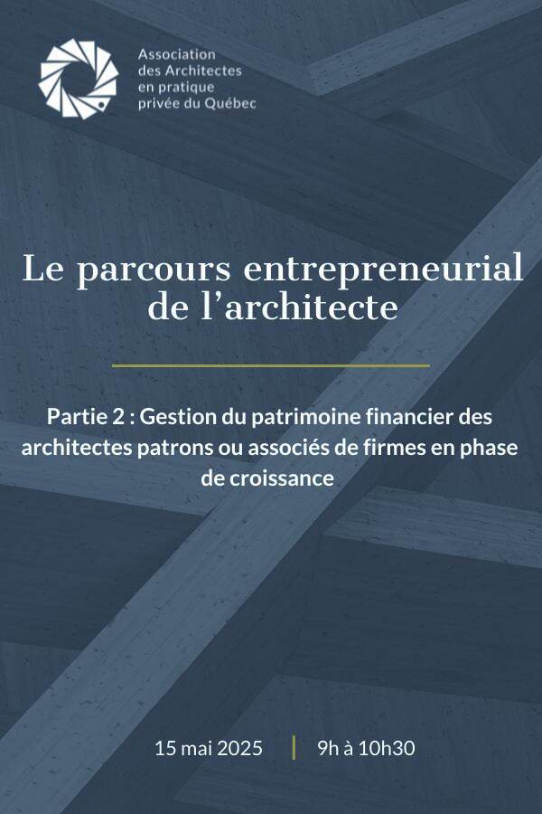 Le parcours entrepreneurial de l’architecte