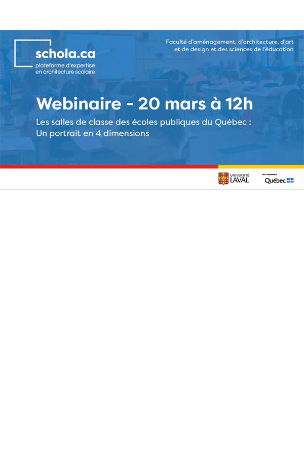 Webinaire Schola : Les salles de classe des écoles du Québec