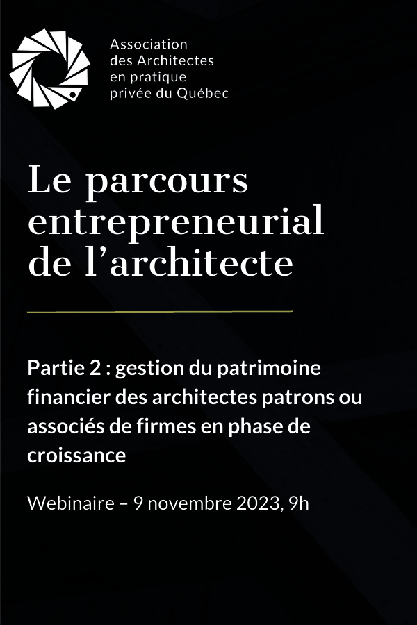 Le parcours entrepreneurial de l’architecte